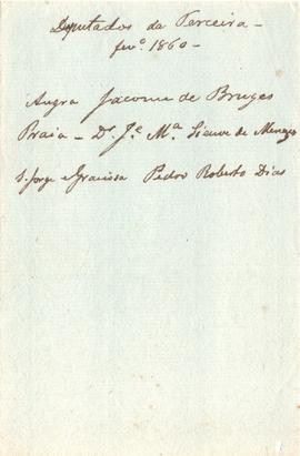 1860 Deputados da Terceira
