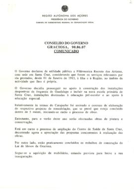 Comunicado do Conselho do Governo de 6 de junho de 1990