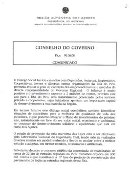 Comunicado do Conselho do Governo de 8 de junho de 1995