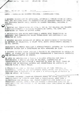 Comunicado do Conselho do Governo de 8 de julho de 1992