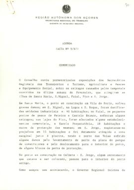 Comunicado do Conselho do Governo de 5 de março de 1987