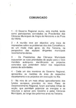 Comunicado do Conselho do Governo de 12 de janeiro de 1994