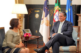 A Procuradora-Geral da República, Maria Joana Raposo Marques Vidal, em audiência, com o president...