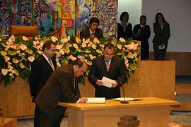 Assinatura do Presidente da Assembleia Legislativa da Região Autónoma dos Açores, Francisco Coelho