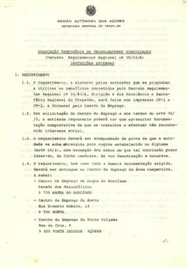 Decreto Regulamentar Regional 50/83/A - Instruções Externas