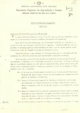 Protocolo - Empreendimento de batata-semente. Multiplicação de batata para semente em 1980