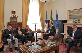 A direção do PCP/Açores em audiência, com o Presidente do Governo Regional