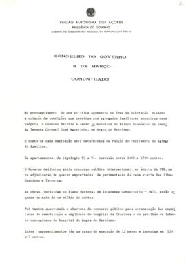 Comunicado do Conselho do Governo de 8 de março de 1990