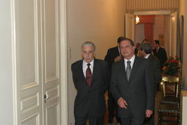 O presidente do Governo Regional e o presidente do Supremo Tribunal de Justiça, José Moura Nunes ...