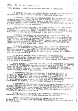 Comunicado do Conselho do Governo de 19 de julho de 1988