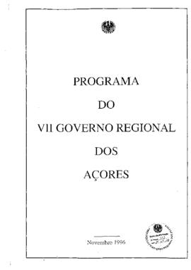 Programa do VII Governo Regional dos Açores