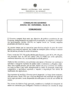 Comunicado do Conselho do Governo de 16 de junho de 1993