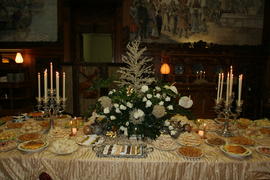 Mesa ornamentada para a receção do Ano Novo de 2006, no Palácio de Sant`Ana