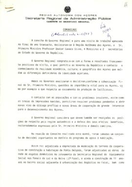Comunicado do Conselho do Governo de 15 de junho de 1987