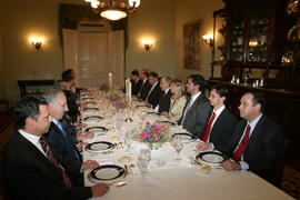 Vista panorâmica da sala onde decorreu o jantar em honra do presidente do Supremo Tribunal de Jus...