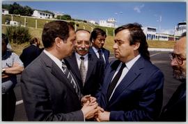 Presidente do Governo Regional, Carlos César, o Primeiro Ministro, António Guterres e o Ministro ...