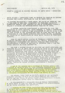 Comunicado do Conselho do Governo de 16 de dezembro de 1986