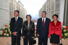 O presidente da República e sua esposa, o presidente da Assembleia Regional dos Açores e sua espo...