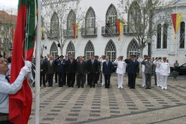 Presidente da República, Jorge Sampaio, no Hastear da Bandeira, na Praça Velha