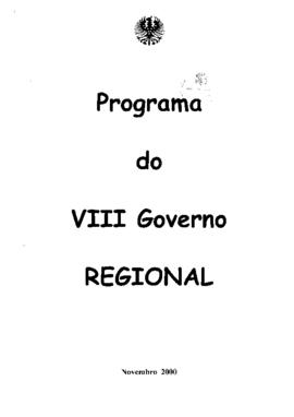 Programa do VIII Governo Regional dos Açores