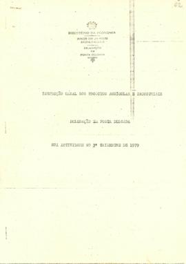 Relatório da atividade do 3.º trimeste de 1979 da Inspeção Geral dos Produtos Agrícolas e Industr...