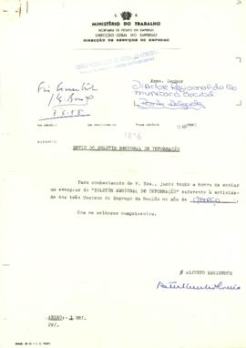 Ofício de envio do "Boletim Regional de Informação" - março 1978