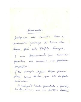 Nota manuscrita do Dr.Mota Amaral