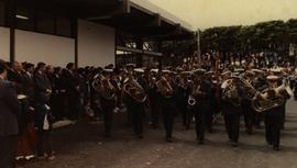 Desfile das Bandas Filarmónicas em frente à aerogare do aeródromo de S. Jorge