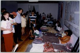 O Presidente do Governo Regional visita os desalojados da crise sísmica que ocorreu na ilha do Faial