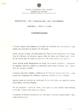 Comunicado do Conselho de Governo de 8 de novembro de 1989
