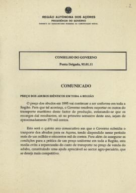 Comunicado do Conselho do Governo de 11 de janeiro de 1995