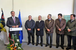 O Presidente do Governo Regional na abertura da cerimónia de inauguração da lagoa artificial das ...