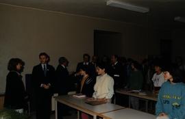 Visita dos Membros do Governo a uma sala de aulas da Escola Secundária das Laranjeiras