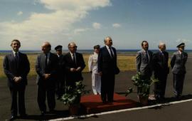 Honras MIlitares à chegada do Presidente da República, Mário Soares, à Ilha do Faial