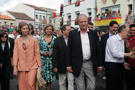 Visita dos Reis de Espanha, o Presidente Carlos César e o Presidente da República, passeio no Lar...