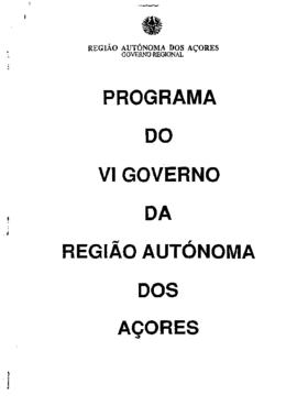 Programa do VI Governo Regional dos Açores