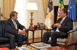 O Chairman da Portugal Telecom, Henrique Granadeiro, em audiência com o presidente do Governo Reg...