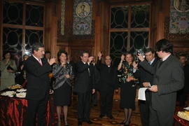 Brinde do presidente do Governo Regional a todos os convidados na receção do Ano Novo, no Palácio...