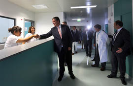 O Presidente do Governo Regional à chegada para presidir à inauguração do novo Bloco C do Hospita...