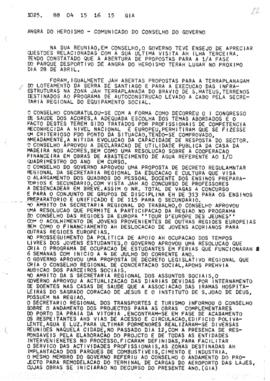 Comunicado do Conselho do Governo de 13 de abril de 1988