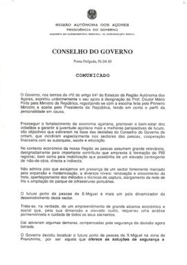 Comunicado do Conselho do Governo de 10 de abril de 1991